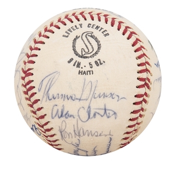 1971 New York Yankees Team Signed Official Pro League Baseball with 23 Signatures Including a Prominent Thurman Munson Signature (JSA)